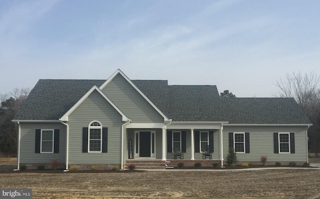 view of front of property featuring a porch