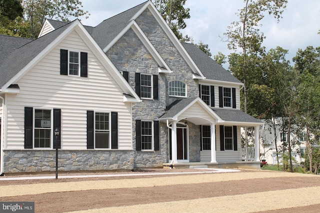 view of front of property with a porch