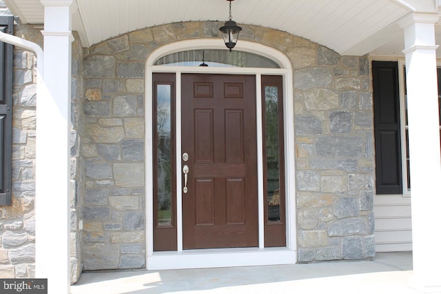 view of doorway to property