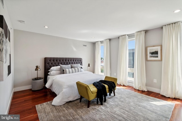 bedroom featuring hardwood / wood-style flooring