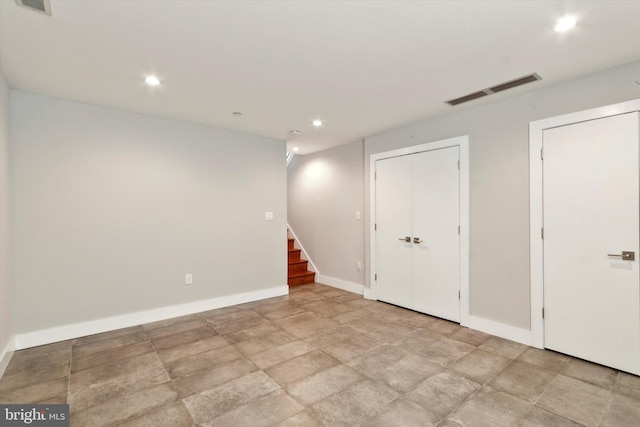 interior space with light tile patterned flooring