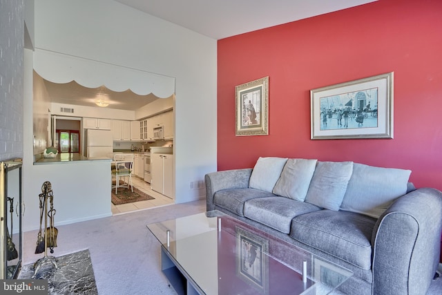 view of carpeted living room