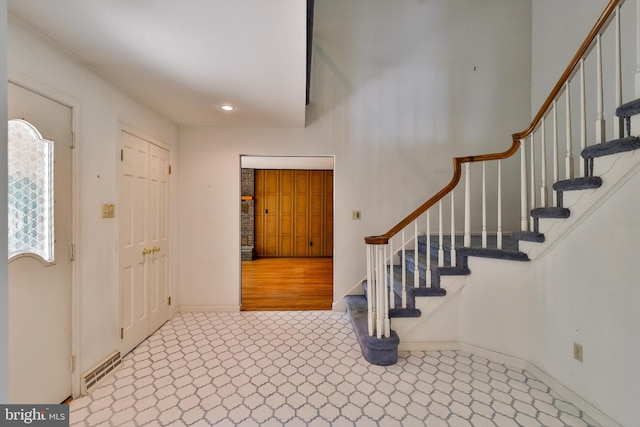 foyer featuring wood-type flooring