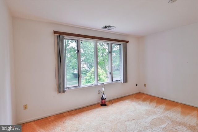 carpeted spare room with a healthy amount of sunlight