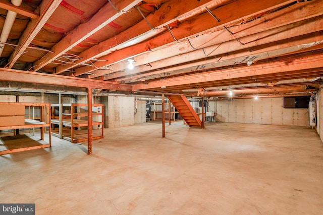 view of basement