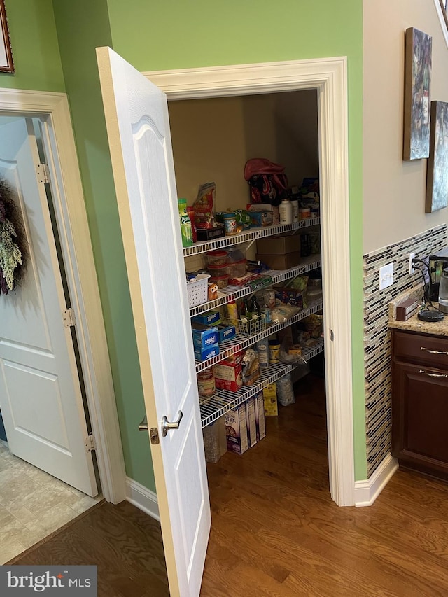 view of pantry