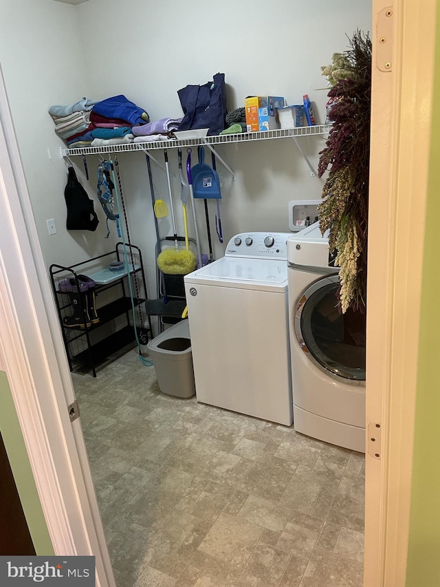 laundry room featuring washer and dryer