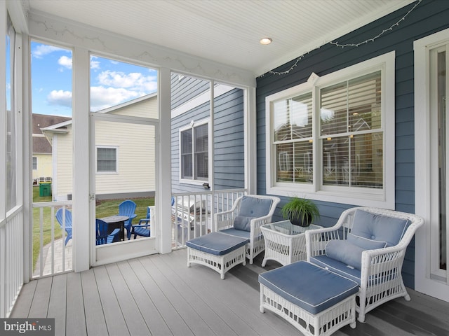 view of sunroom