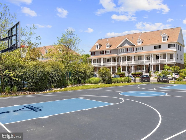 view of basketball court