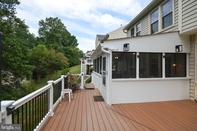 view of wooden deck