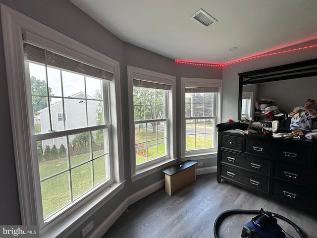 bedroom featuring light wood-type flooring