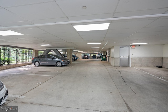 garage with a carport