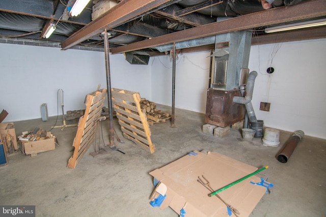 view of basement