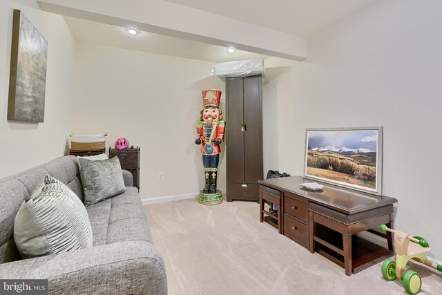 view of carpeted living room