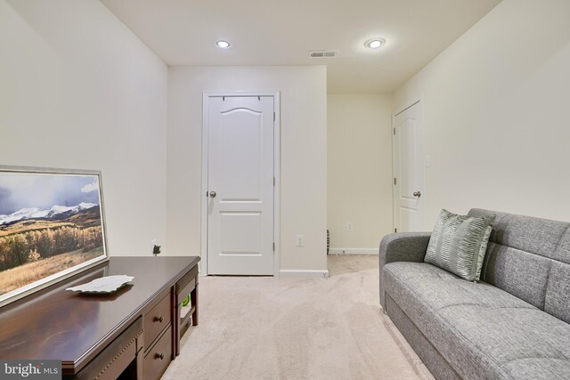 view of carpeted living room