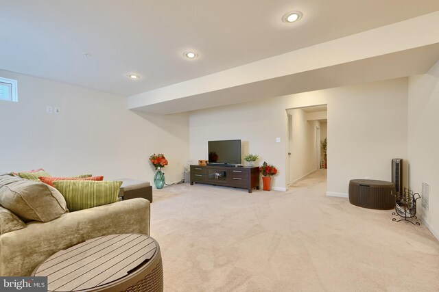 view of carpeted living room