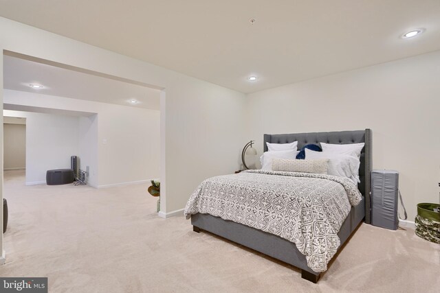 view of carpeted bedroom