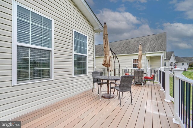 view of wooden terrace