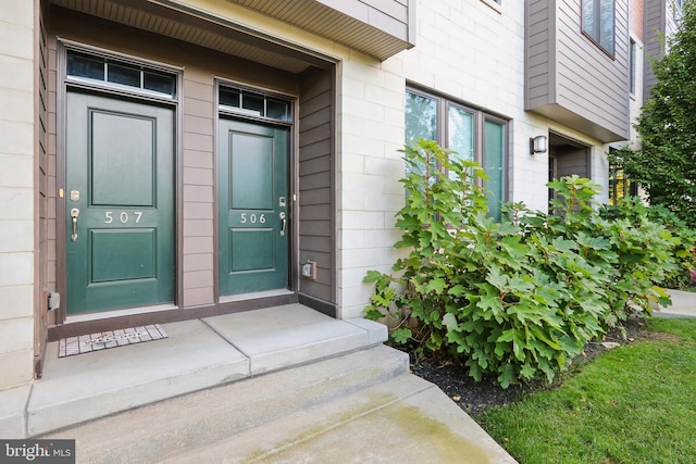 view of doorway to property