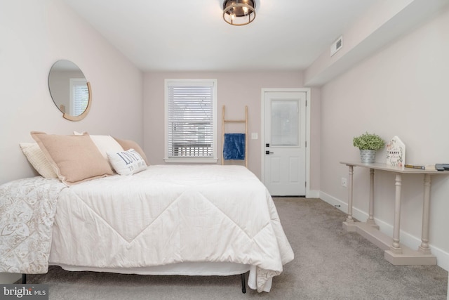 bedroom featuring carpet flooring