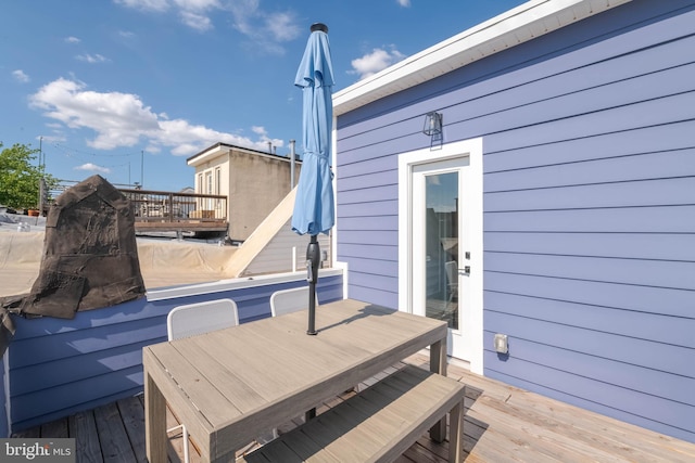 view of wooden terrace