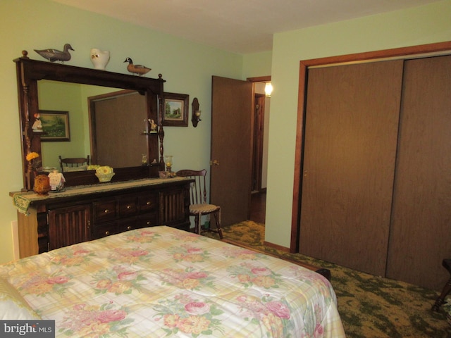 bedroom with a closet