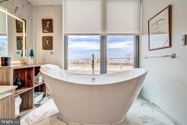 bathroom with a tub