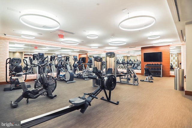 view of exercise room