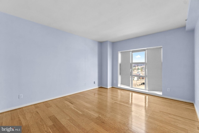 empty room featuring light wood-type flooring