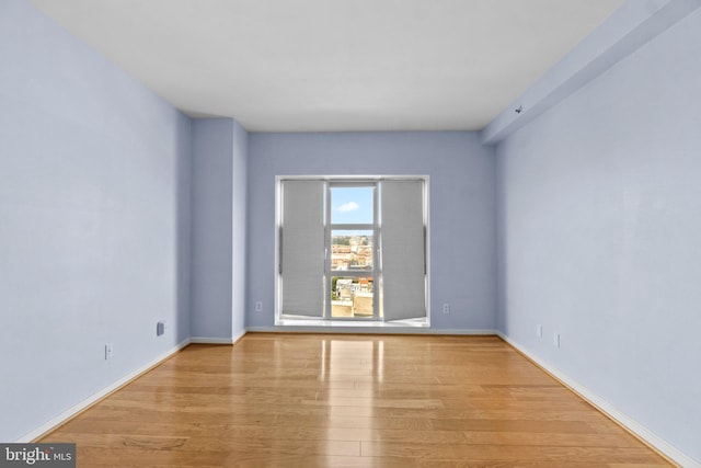 empty room featuring light hardwood / wood-style flooring