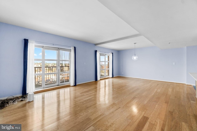 empty room featuring light hardwood / wood-style flooring