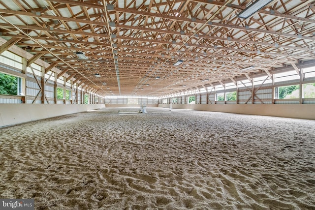 view of horse barn