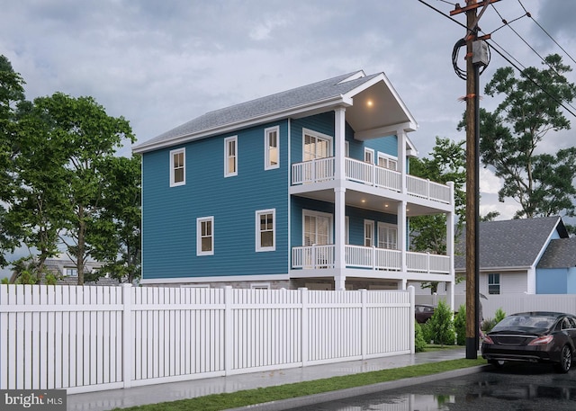 exterior space with a balcony