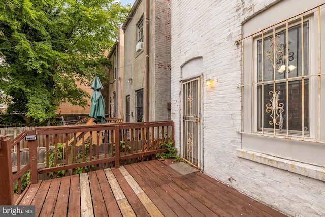 view of wooden deck