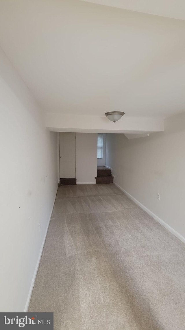 interior space with light colored carpet