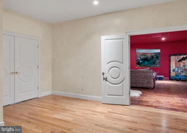 interior space with light wood-type flooring