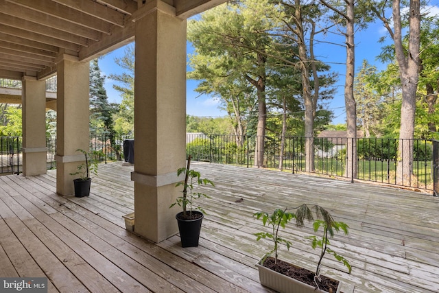 view of wooden deck