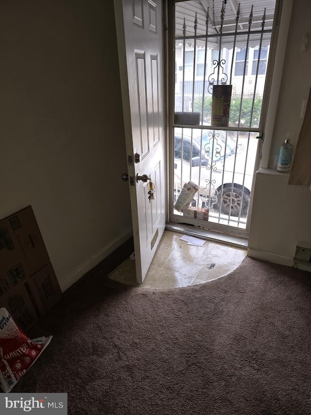 interior space featuring carpet and plenty of natural light