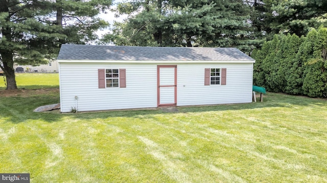 view of outbuilding with an outbuilding