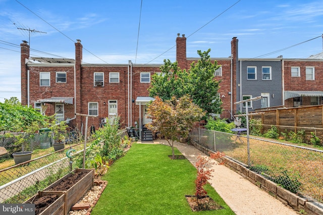 exterior space with a lawn