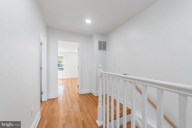 hallway featuring light hardwood / wood-style floors