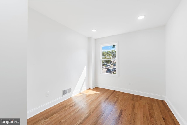 empty room featuring light hardwood / wood-style flooring