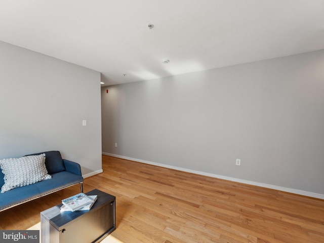 living room featuring light wood-type flooring