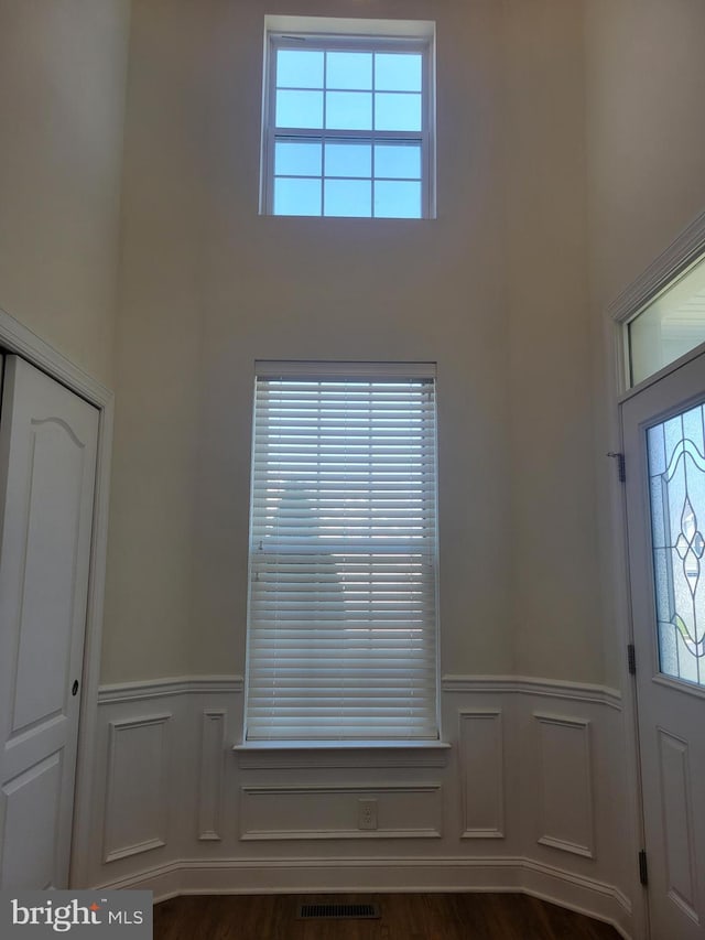 entrance foyer featuring plenty of natural light