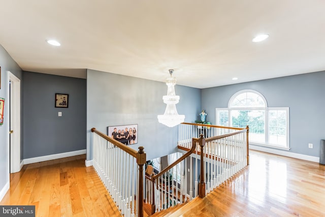 hall featuring light hardwood / wood-style floors