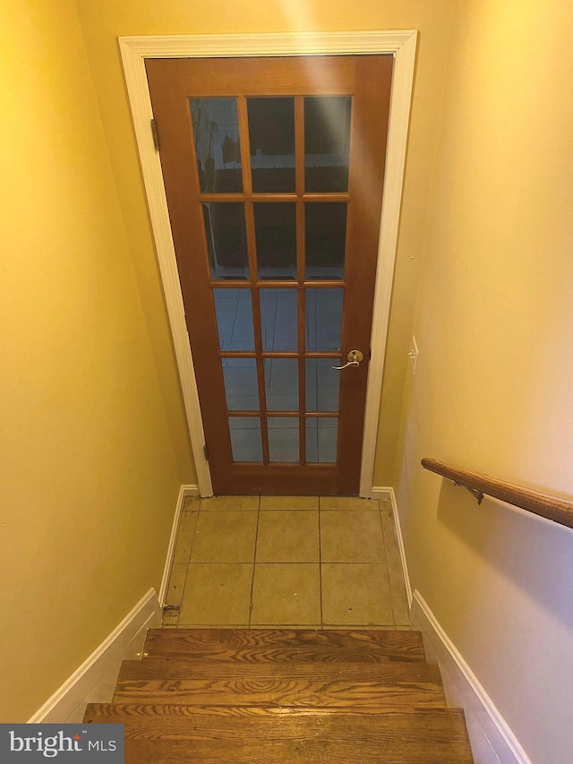 1184 Bannister Cir, Waldorf, MD 20602 - stairway with tile patterned floors and baseboards