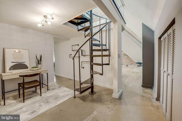 interior space with concrete flooring