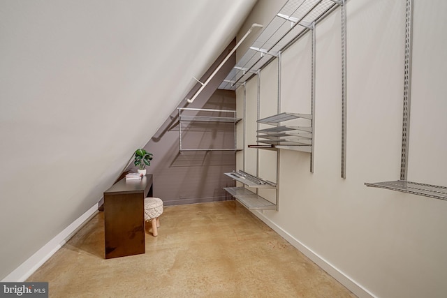 view of walk in closet