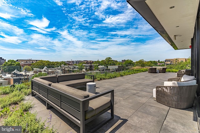 view of patio featuring an outdoor hangout area