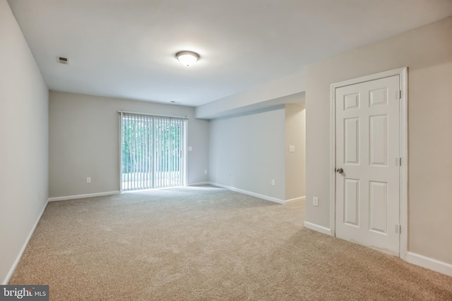 view of carpeted empty room